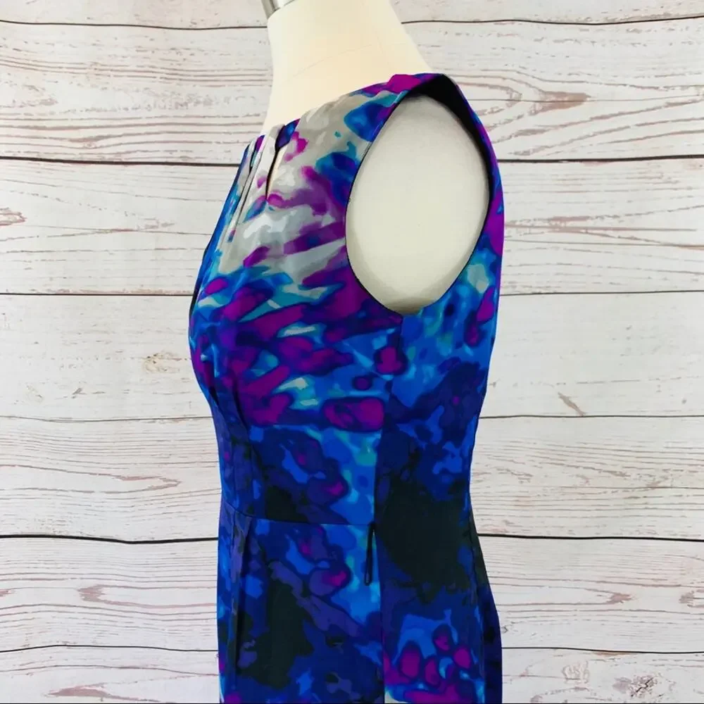 Worthington sheath dress keyhole neckline blue - Picture 5 of 10